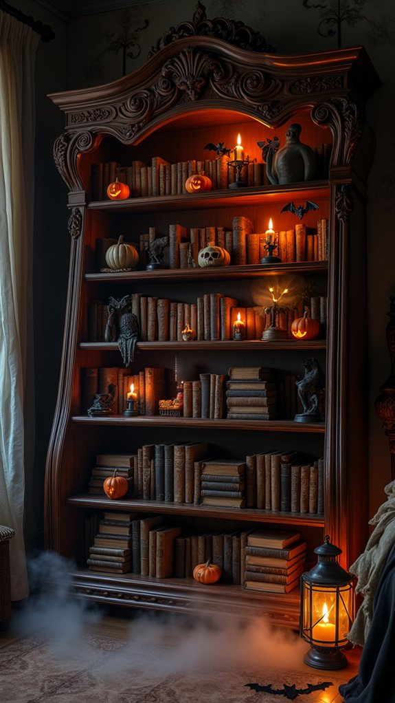 mysterious enchanting bookshelf decor
