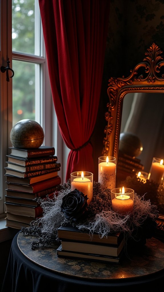 mysterious halloween book decor