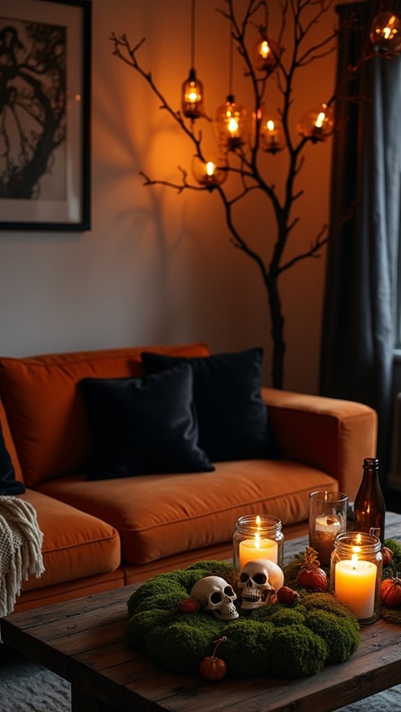 nature inspired halloween decor