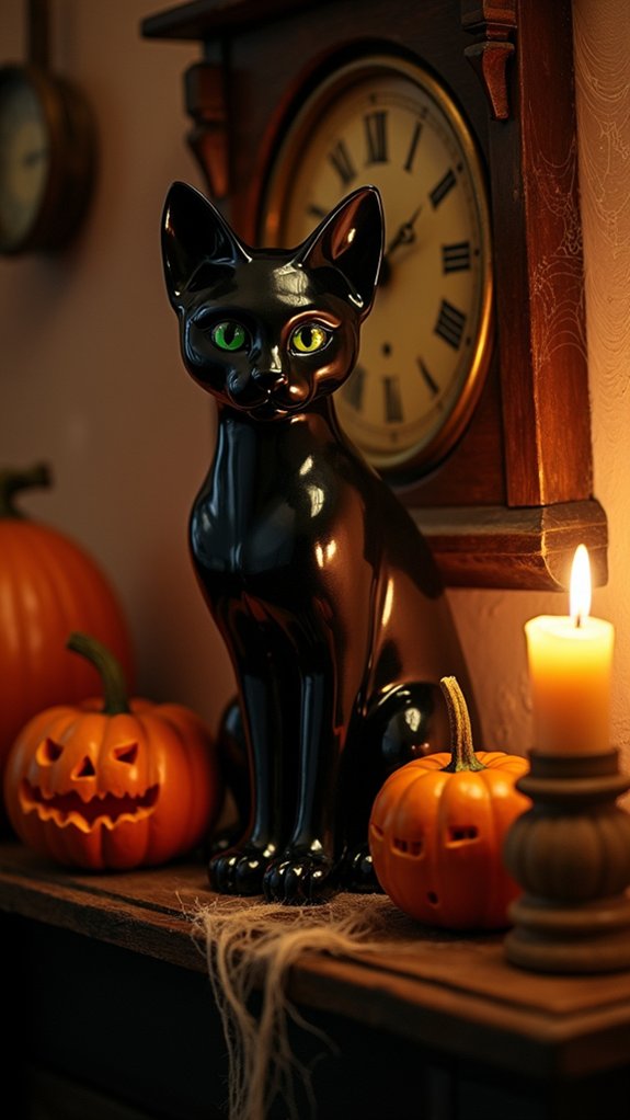 nostalgic black cat decor
