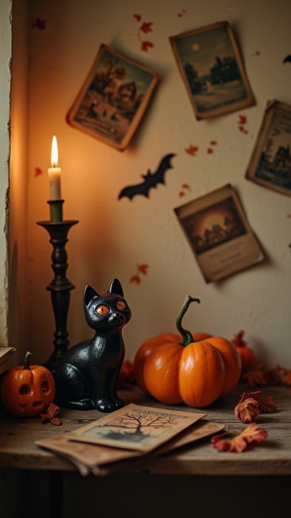 nostalgic halloween postcard charm