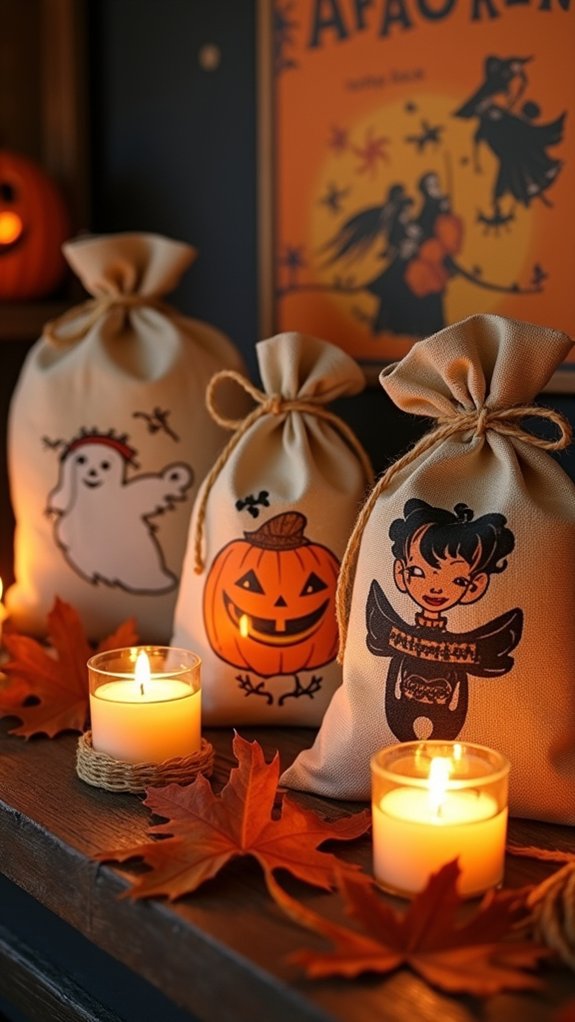 nostalgic halloween trick or treat bags