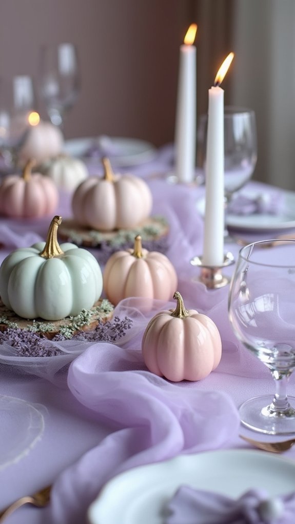 pastel halloween table decor