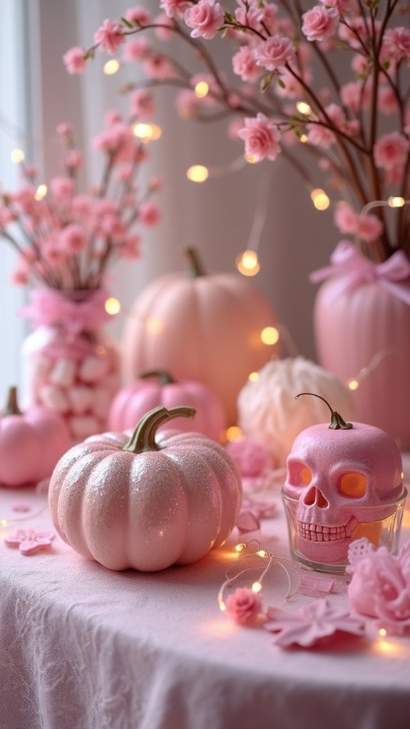 pink themed party favors