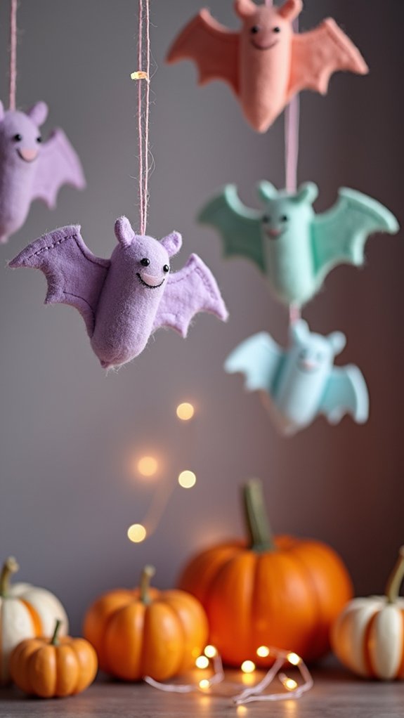 playful bat garlands decoration