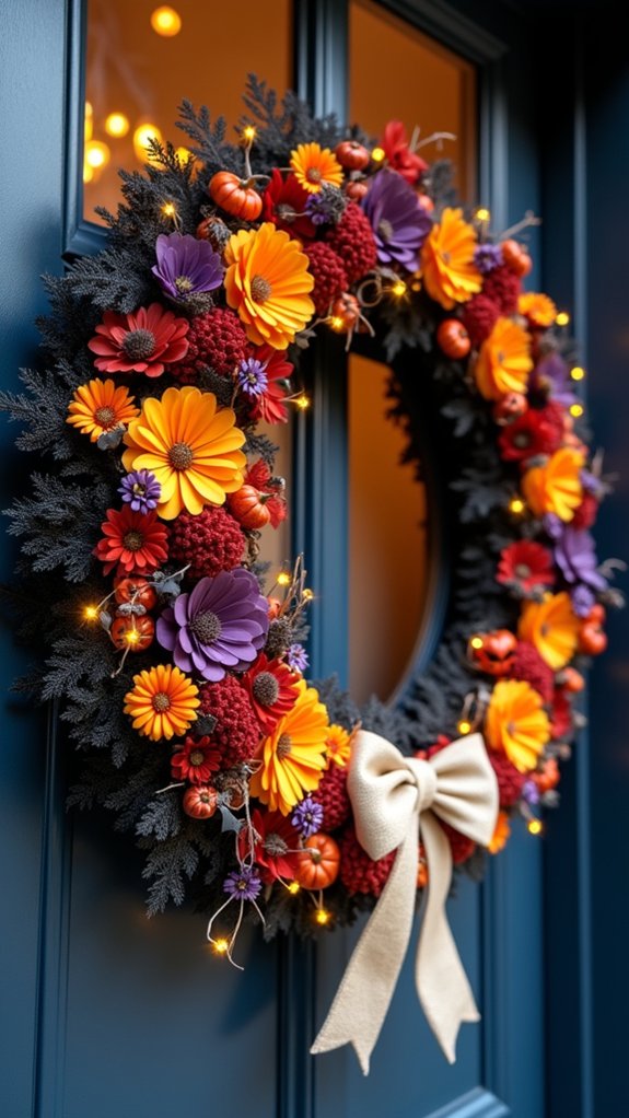 playful halloween front door
