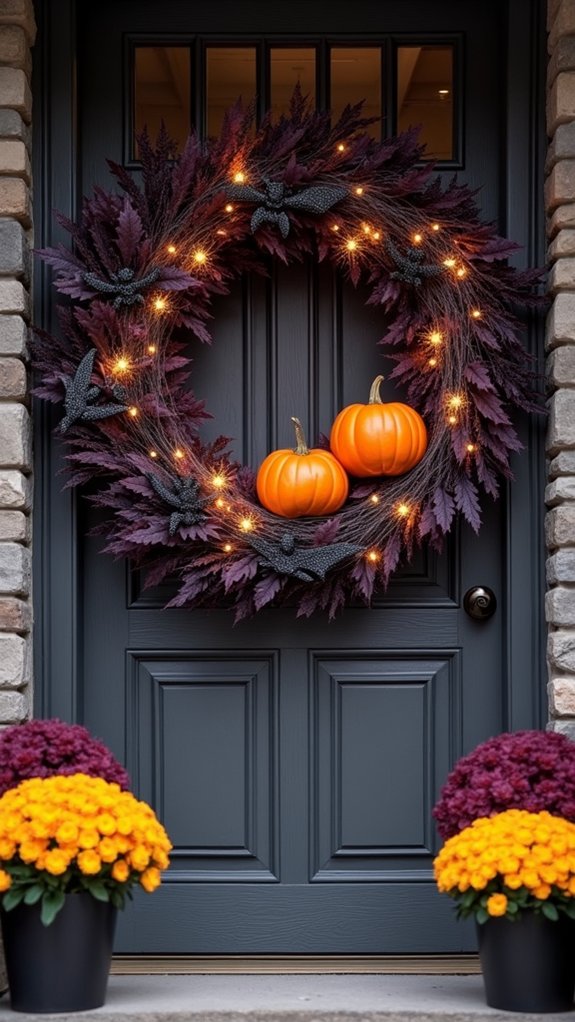 playful halloween wreath decorations