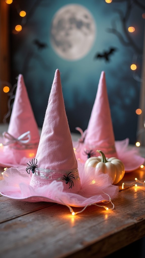 playful pink witch hats