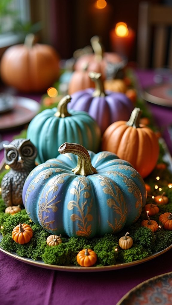 playful pumpkin displays joyfully
