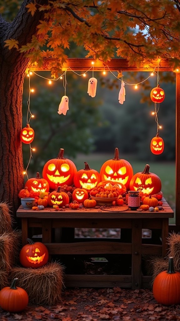 pumpkin carving with friends