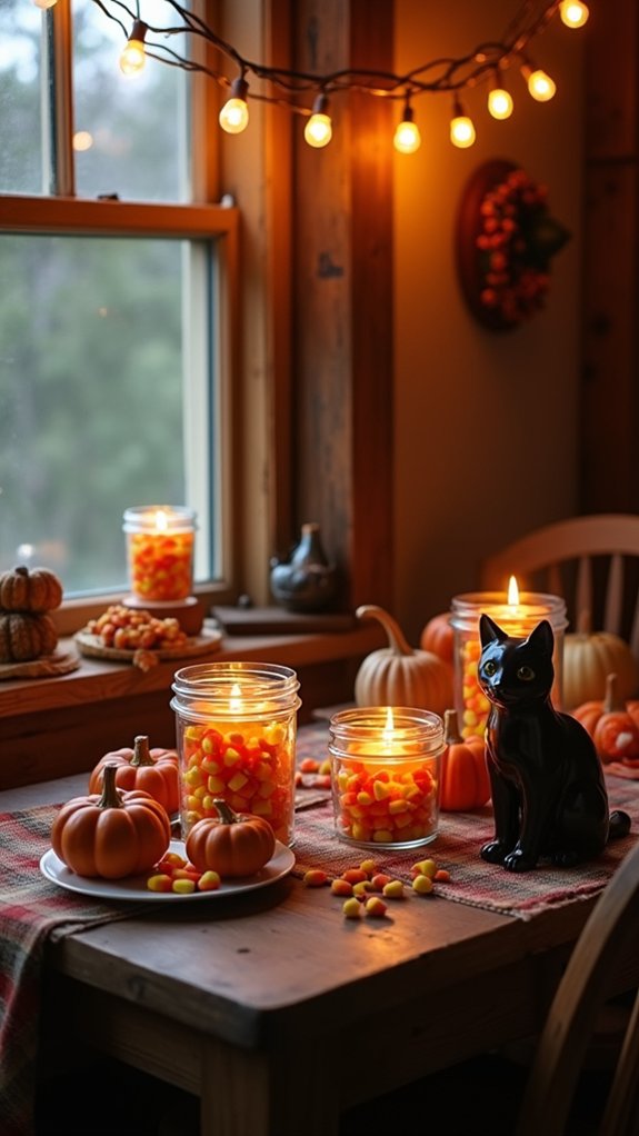 retro candy corn decor