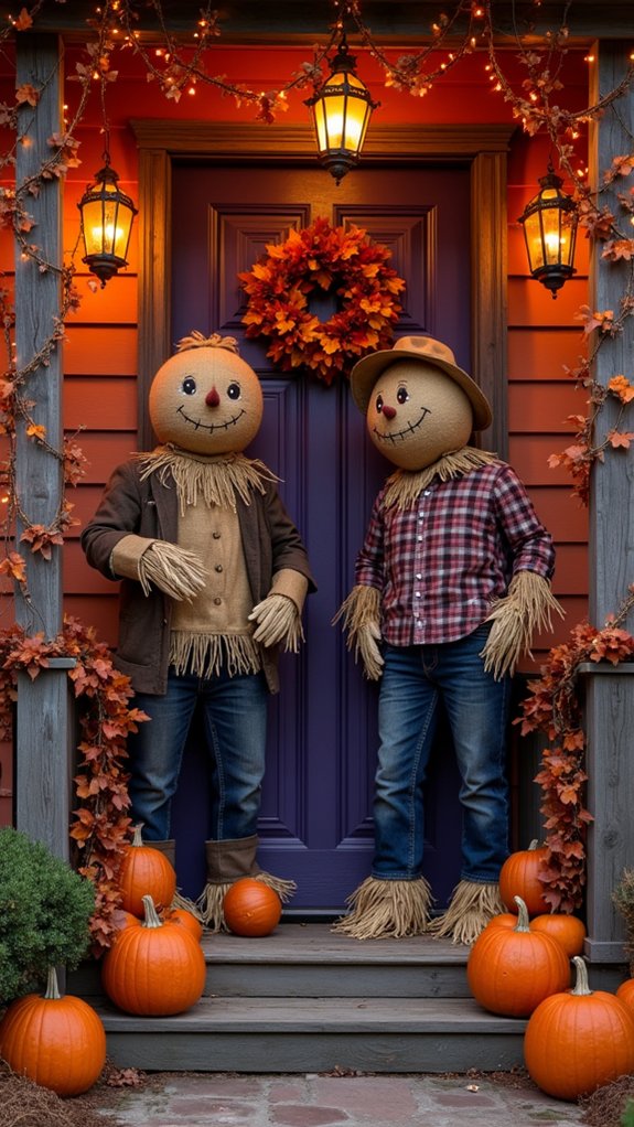 rustic halloween scarecrow decorations