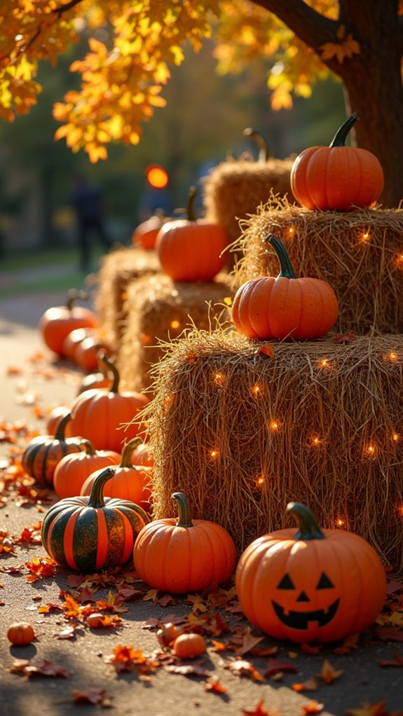 rustic hay bale decorations