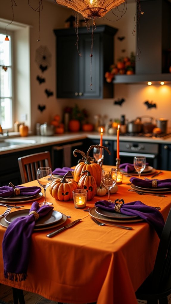 seasonal halloween tablecloth transformation