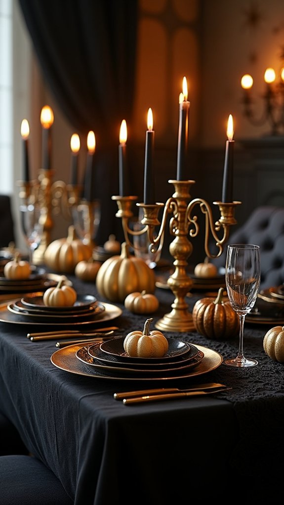 sophisticated black and gold