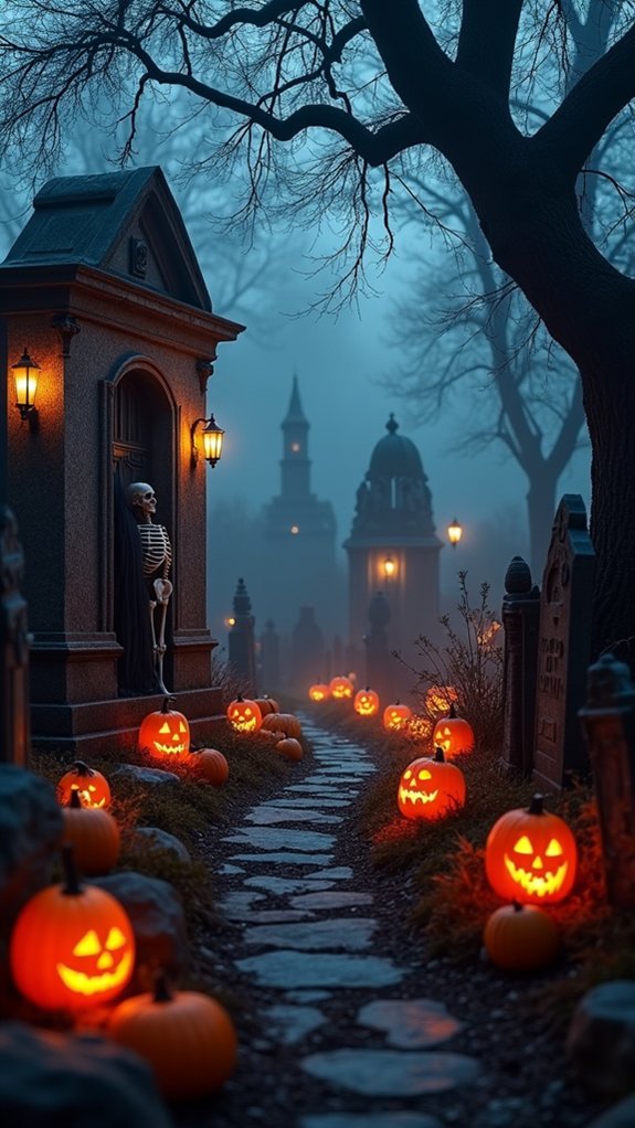 spine chilling haunted graveyard atmosphere