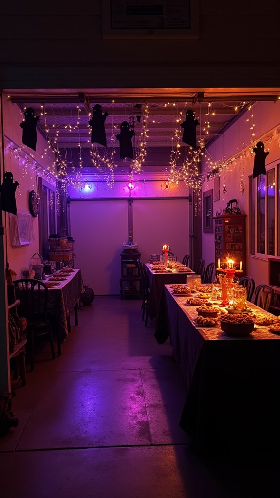 spooky ambiance with lights