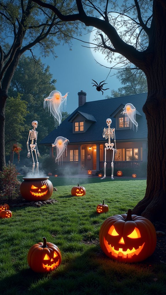 spooky animated yard decorations
