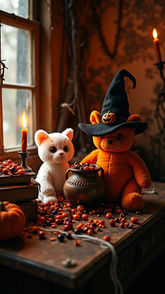 spooky beanie babies decor