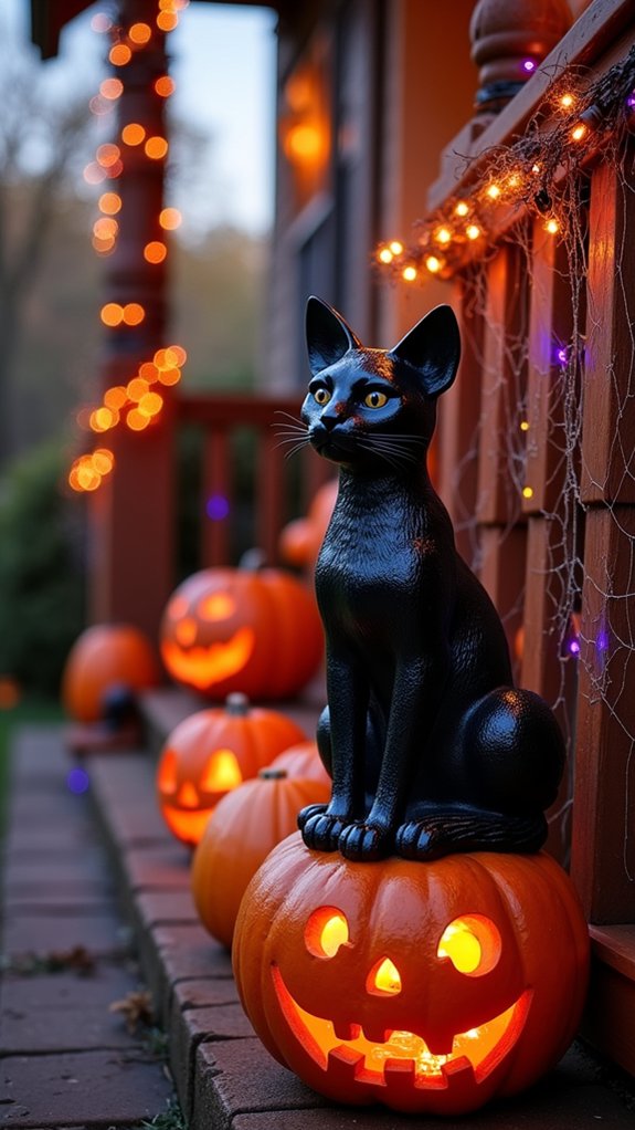 spooky black cat decorations