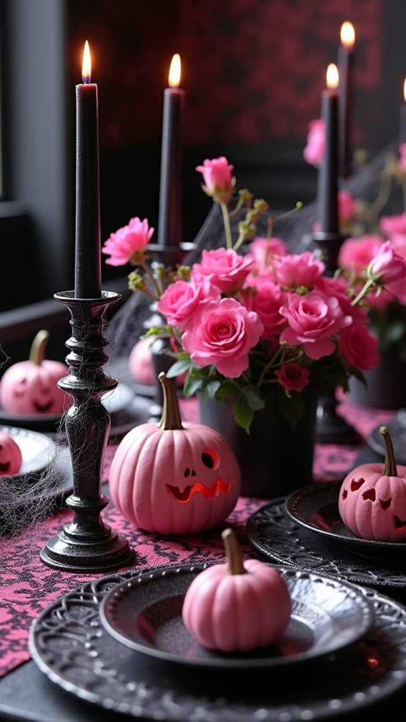 spooky chic table settings