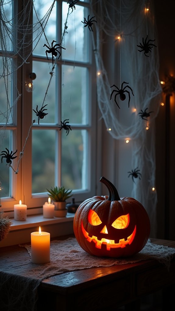 spooky cobweb halloween decor