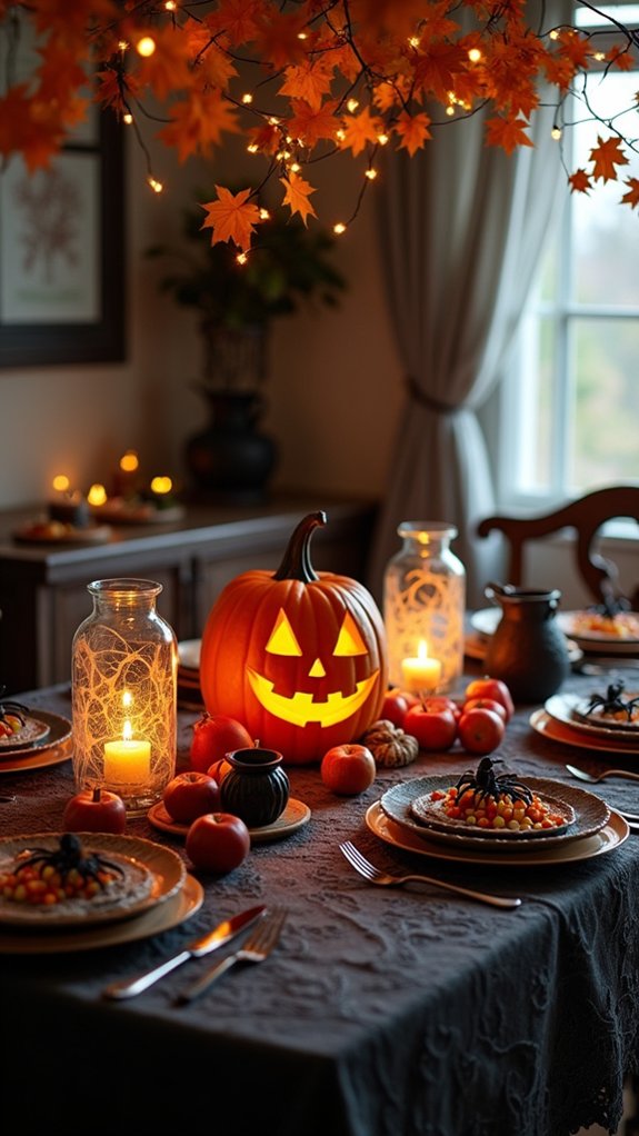 spooky dining table decor