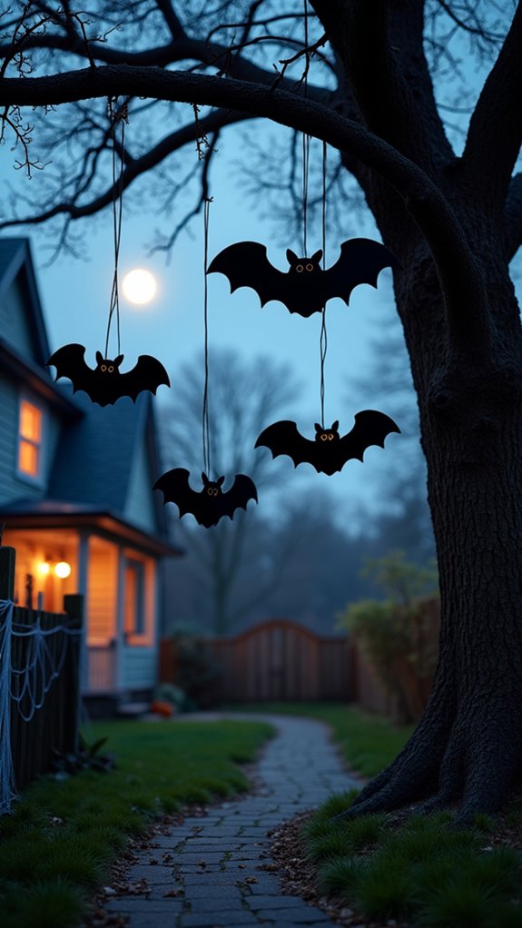 spooky flying bat decorations