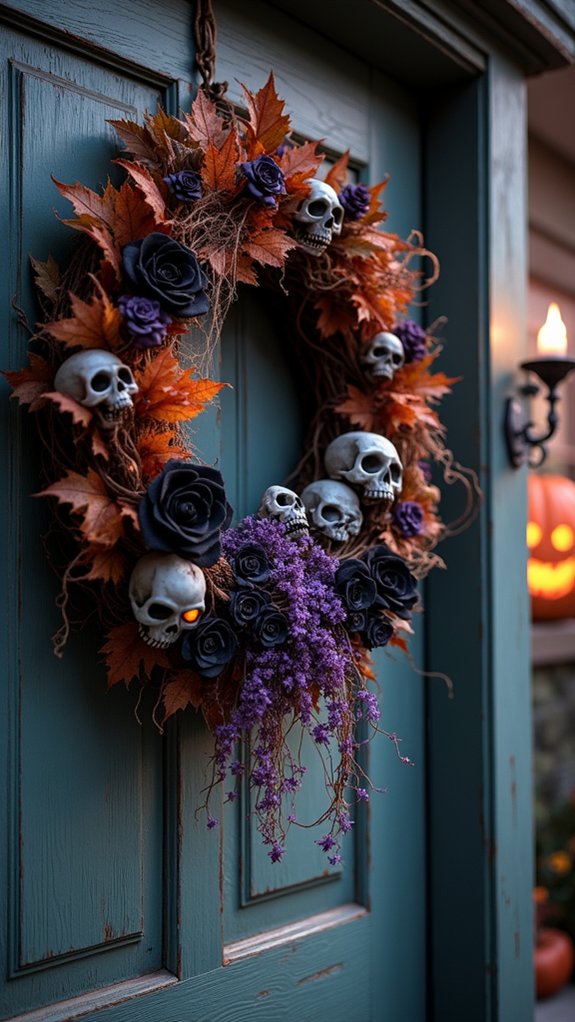 spooky halloween door decor