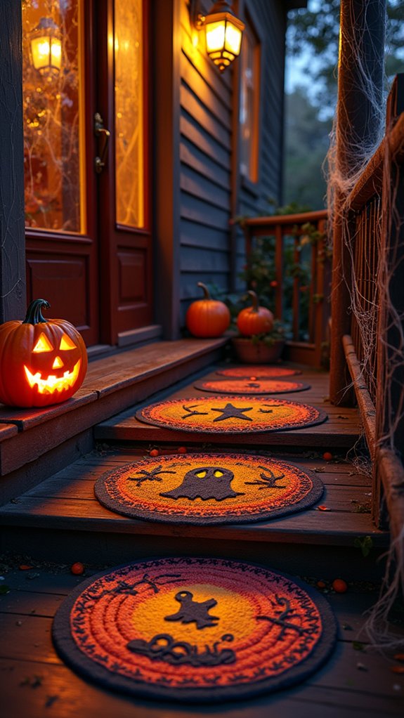 spooky halloween door mats