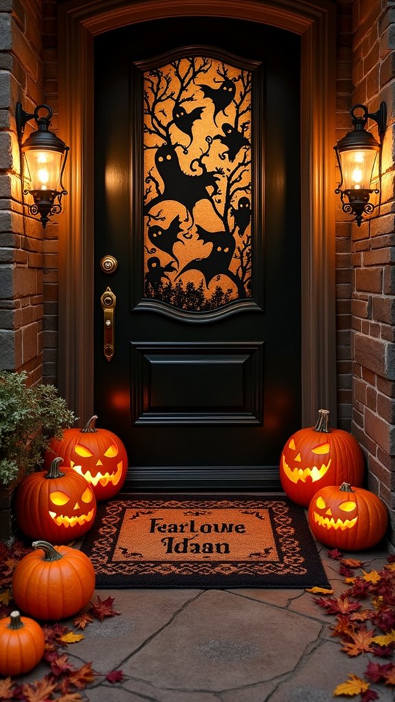 spooky halloween entryway decor
