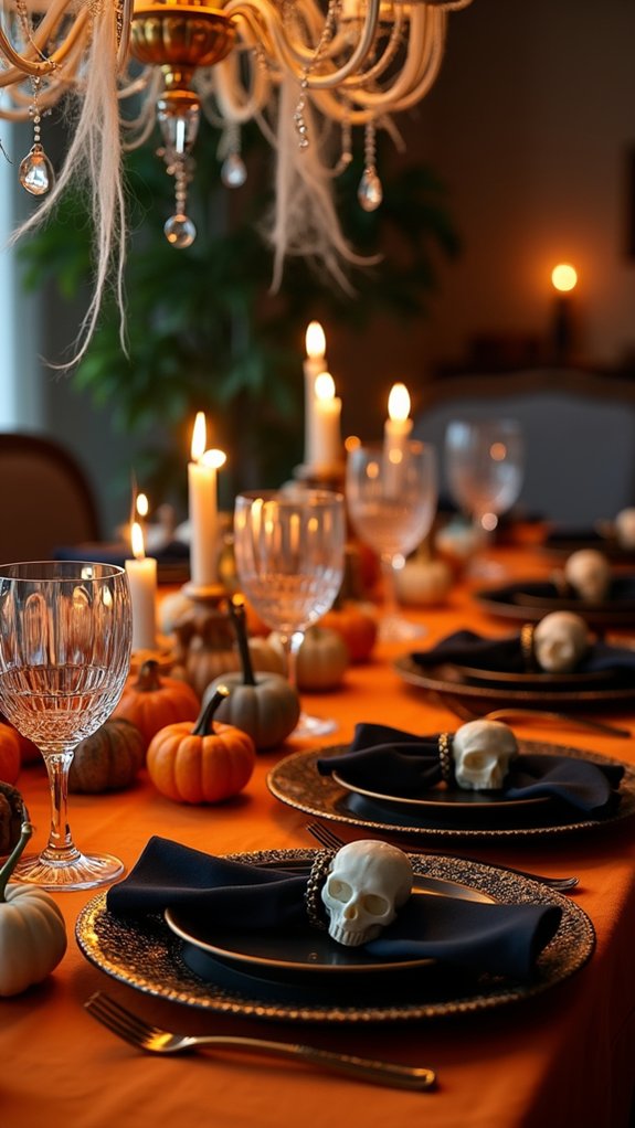 spooky halloween table decor