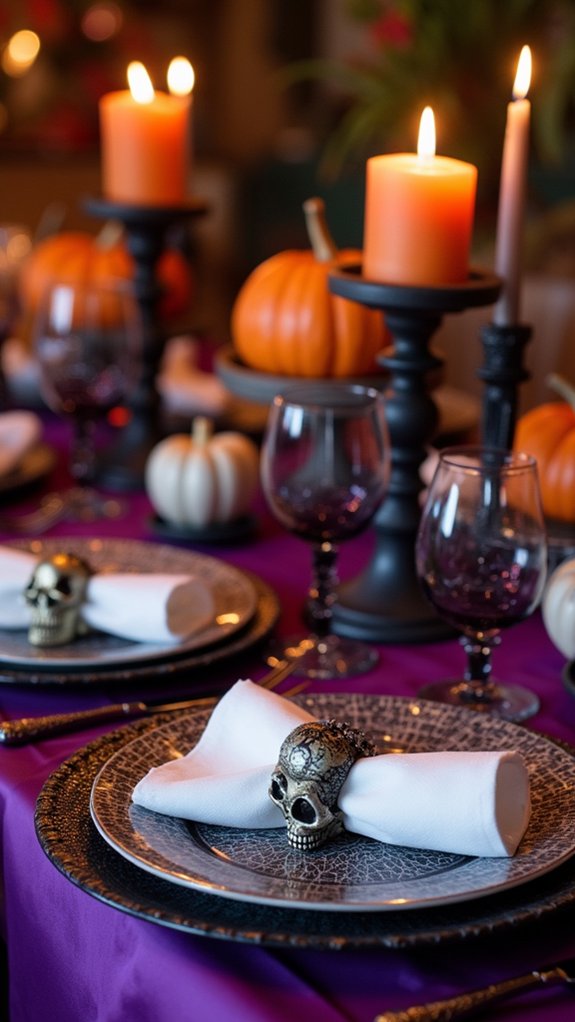 spooky halloween table settings