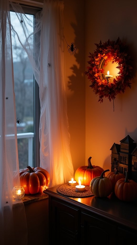 spooky haunted photo display