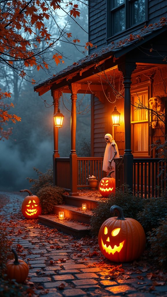 spooky lanterns flickering candlelight