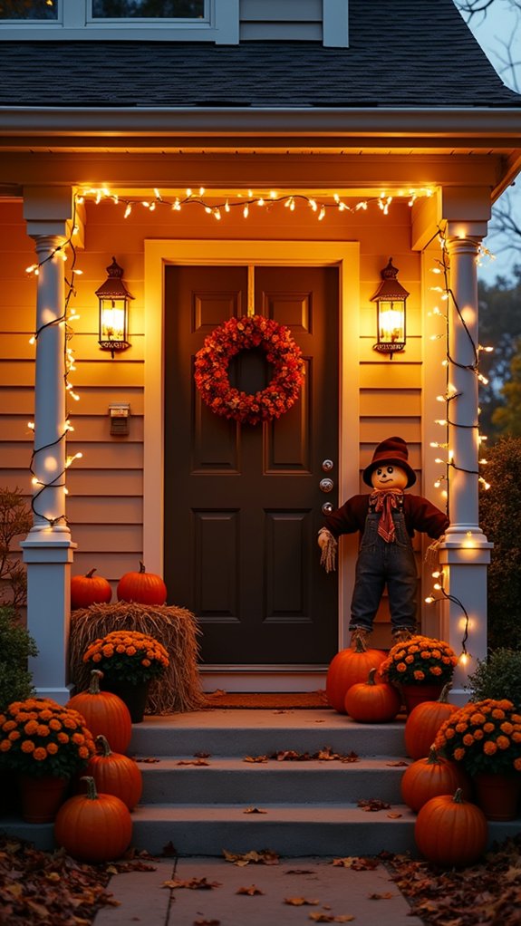 spooky outdoor lighting decor