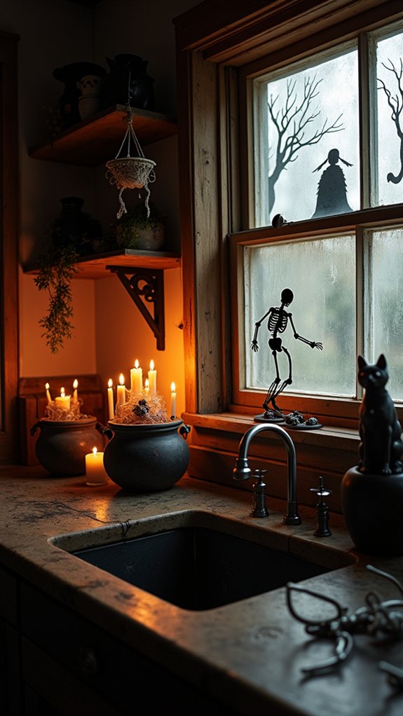 spooky removable window decorations
