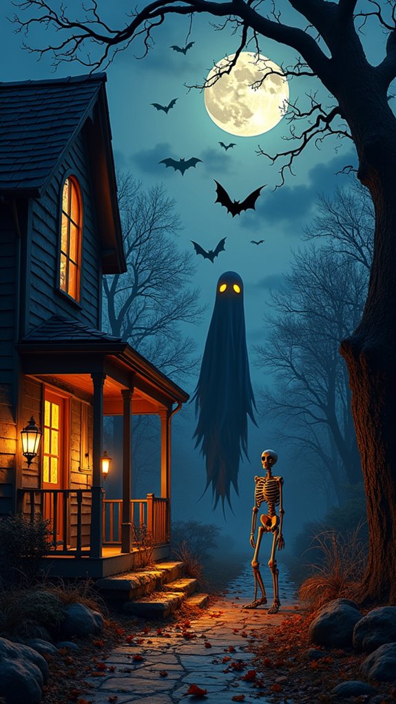 spooky silhouettes create atmosphere