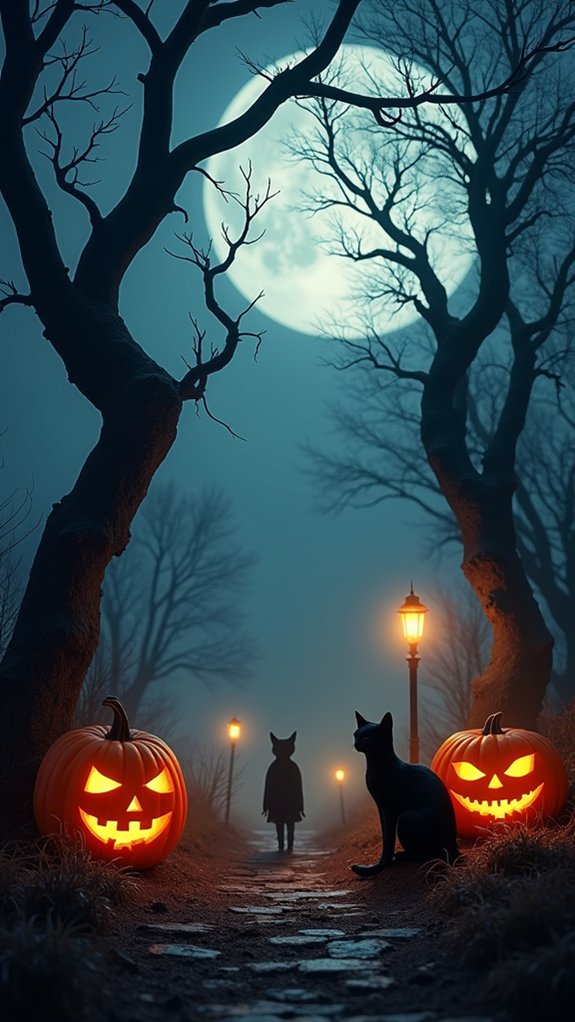 spooky silhouettes enhance decor