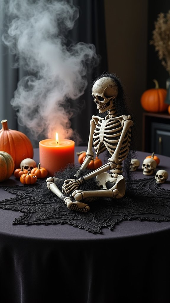 spooky skeleton decor accents