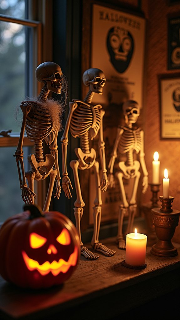 spooky skeleton home decor