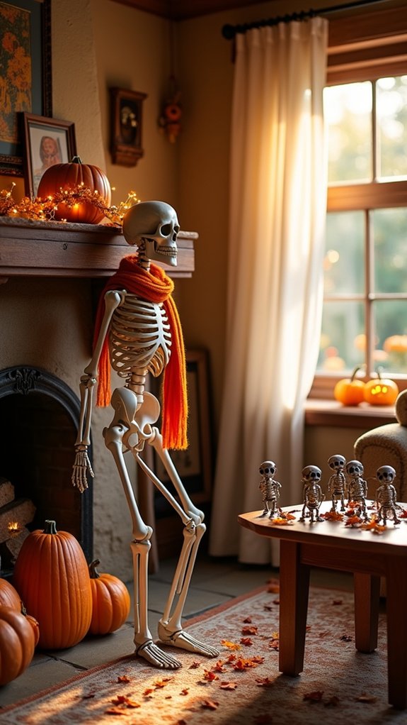 spooky skeleton home decor