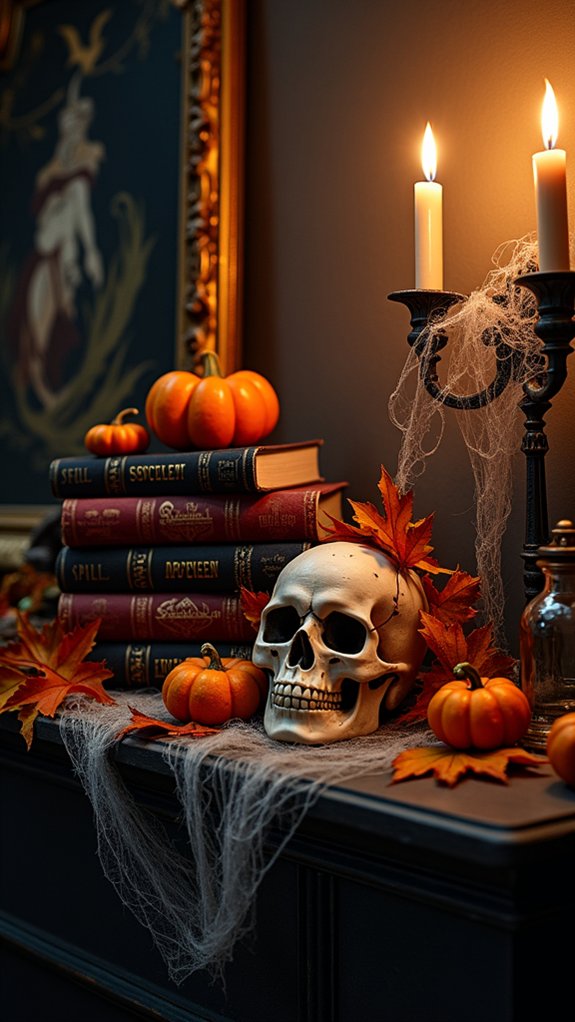 spooky spell books decor