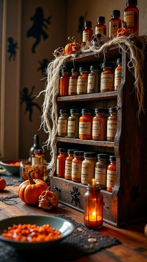 spooky spice organization decor