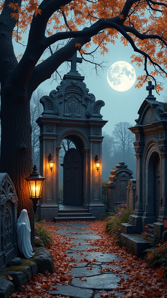 spooky tombstone halloween accents