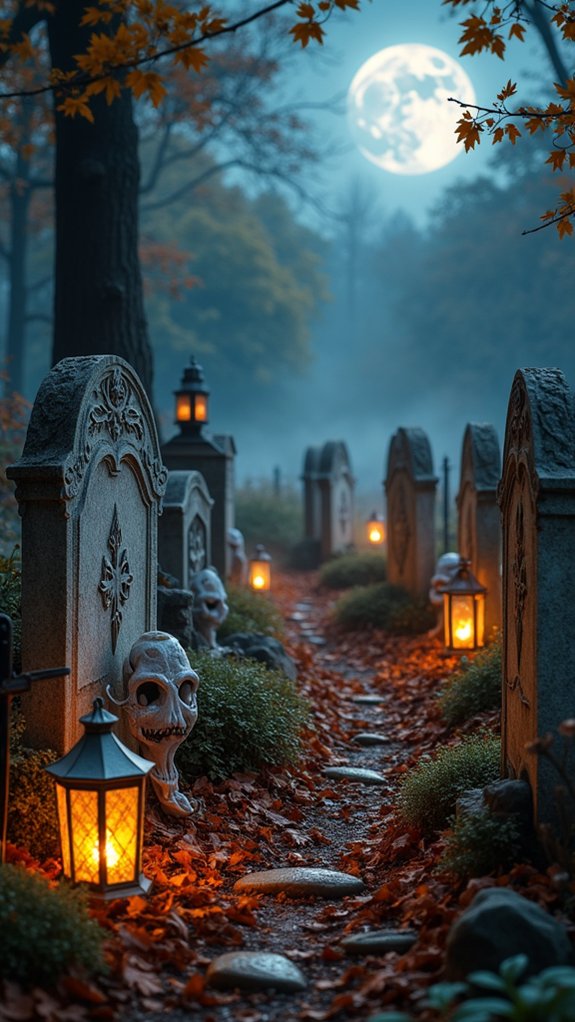 spooky tombstone yard decor