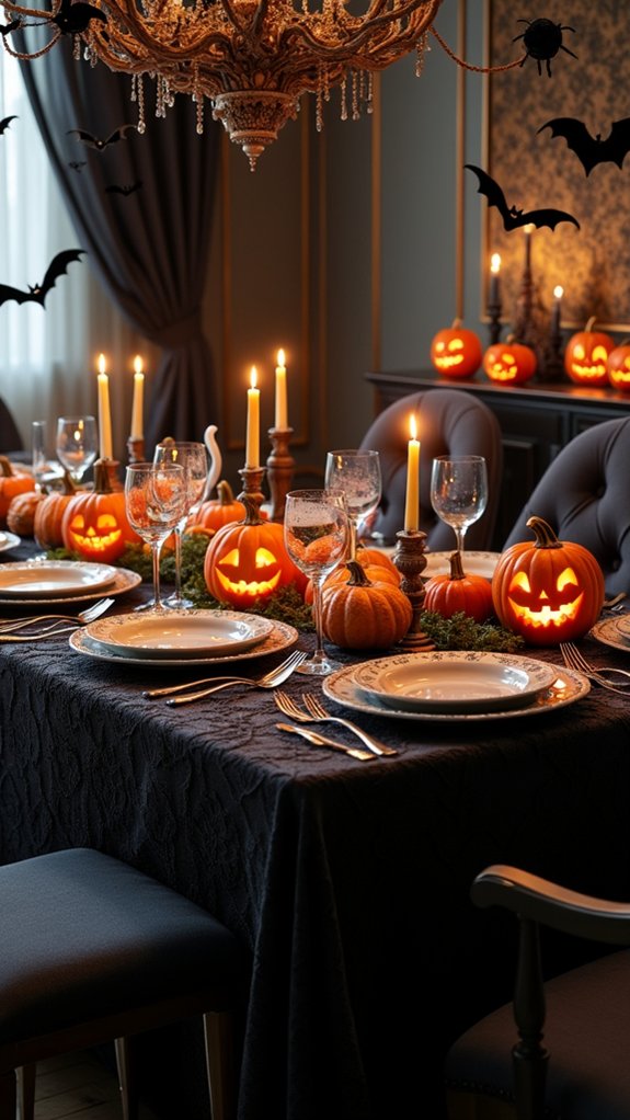 themed halloween table decor