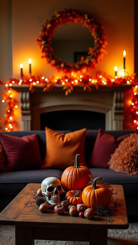 vibrant autumn decor garlands