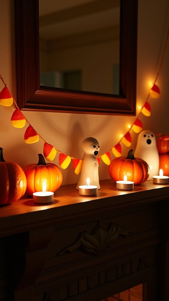 vibrant halloween candy decor