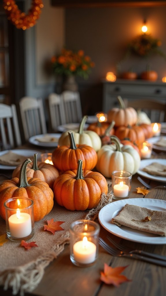 vintage pumpkins create charm